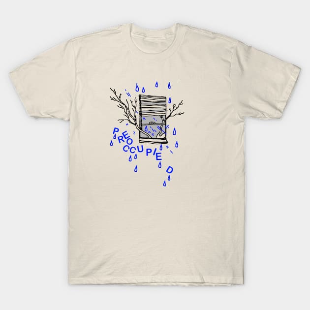 Preoccupied - Window T-Shirt by paperpigeon